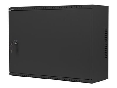 Lanberg Lanberg | Rack cabinet 19" wall-mount 4U+3U/540x200 low-profile | WAF1-5203-04-00B | Black WAF1-5203-04-00B