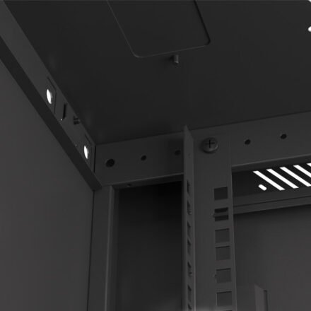 Lanberg Lanberg | Rack cabinet 19" wall-mount 6U/600x450 (flat pack) with glass door V2 | WF01-6406-10B | Black WF01-6406-10B