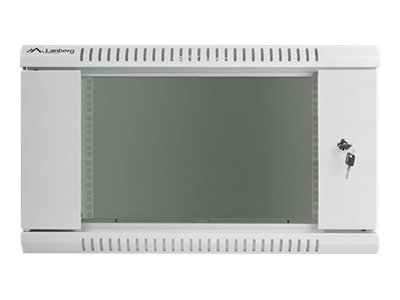 Lanberg Lanberg | Rack cabinet 19" wall-mount 6U/600x450 (flat pack) with glass door | WF01-6406-10S | Grey WF01-6406-10S