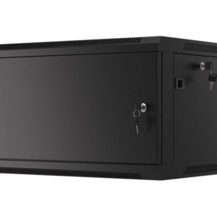 Lanberg Lanberg | Rack cabinet 19" wall-mount 6U/600x450 for self-assembly with metal door (flat pack) | WF01-6406-00B | Black WF01-6406-00B