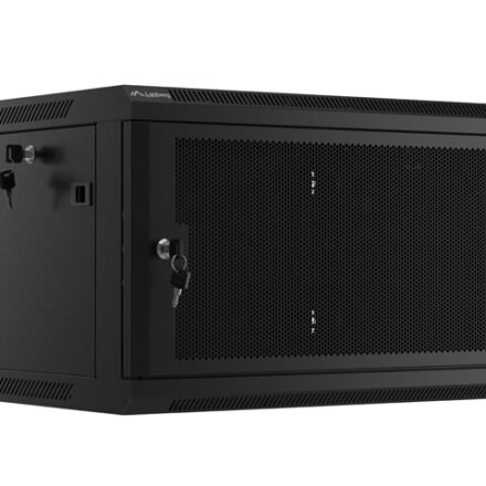 Lanberg Lanberg | Rack cabinet 19" wall-mount 6U/600x450 with perforated door (flat pack) | WF01-6406-23B | Black WF01-6406-23B