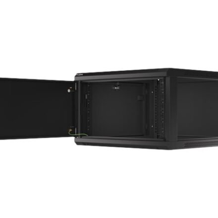 Lanberg Lanberg | Rack cabinet 19" wall-mount 6U/600x600 for self-assembly with metal door (flat pack) | WF01-6606-00B | Black WF01-6606-00B