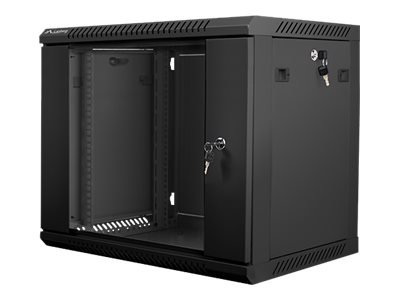 Lanberg Lanberg | Rack cabinet 19" wall-mount 9U/600x450 (flat pack) | WF01-6409-10B | Black WF01-6409-10B