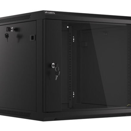 Lanberg Lanberg | Rack cabinet 19" wall-mount 9U/600x600 (flat pack) V2 | WF01-6609-10B | Black WF01-6609-10B
