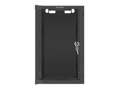 Lanberg Lanberg | Rack cabinet 10" wall-mount 9U/280x310 (flat pack) with glass door | WF10-2309-10B | Black WF10-2309-10B
