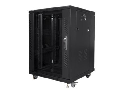 Lanberg Lanberg | Rack cabinet 19" free-standing 15U/600x600 (flat pack) | FF01-6615-12B | Black FF01-6615-12B