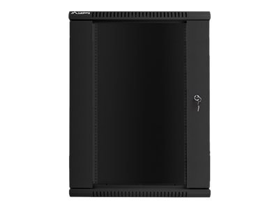 Lanberg Lanberg | Rack cabinet 19" wall-mount 18U/600x600 (flat pack) with glass door | WF01-6618-10B | Black WF01-6618-10B
