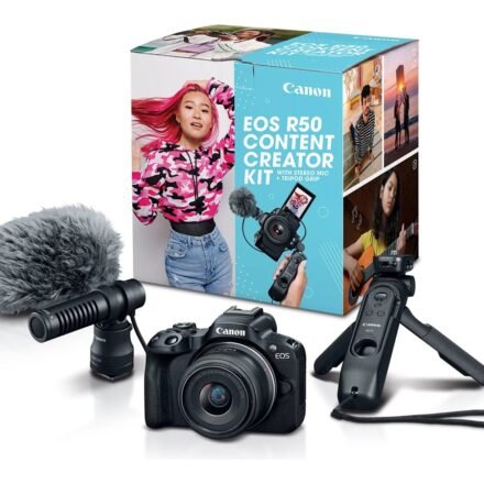 Canon Canon EOS | R50 V Mirrorless Camera Content Creator Kit | Megapixel 24.2 MP | Image stabilizer | ISO sensitivity (max) 32000 | Wi-Fi | Video recording | Automatic, manual | APS-C | Black 6895C028