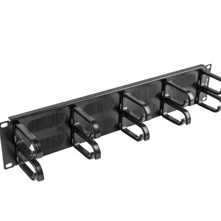 Lanberg Lanberg 19" cable management brush panel 10 rings - type B 2U | AK-1204-B | Black AK-1204-B