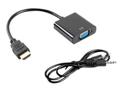 Lanberg Lanberg HDMI, Mini Jack 3.5 mm, VGA Adapter | AD-0017-BK | 20 m AD-0017-BK