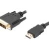 Lanberg Lanberg HDMI to DVI-D Cable, Single Link with Gold-Plated Connectors | CA-HDDV-10CC-0018-BK | HDMI to DVI-D | 1.8 m CA-HDDV-10CC-0018-BK