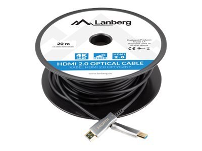 Lanberg Lanberg HDMI V2.0 Cable | CA-HDMI-20FB-0200-BK | HDMi to HDMI | 20 m CA-HDMI-20FB-0200-BK
