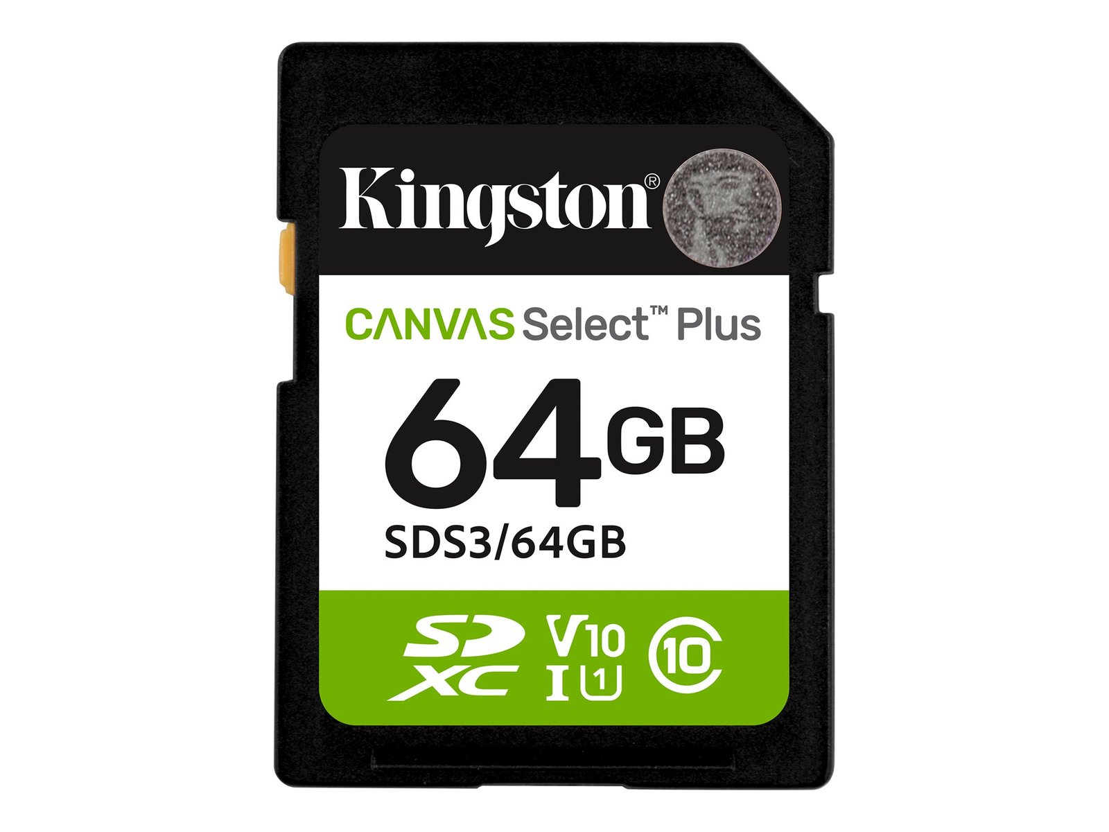 Kingston Kingston Canvas Select Plus | 64 GB | SD | Flash memory class Class 10, UHS-I, U1/U3, Video Class 10/30 SDS3/64GB