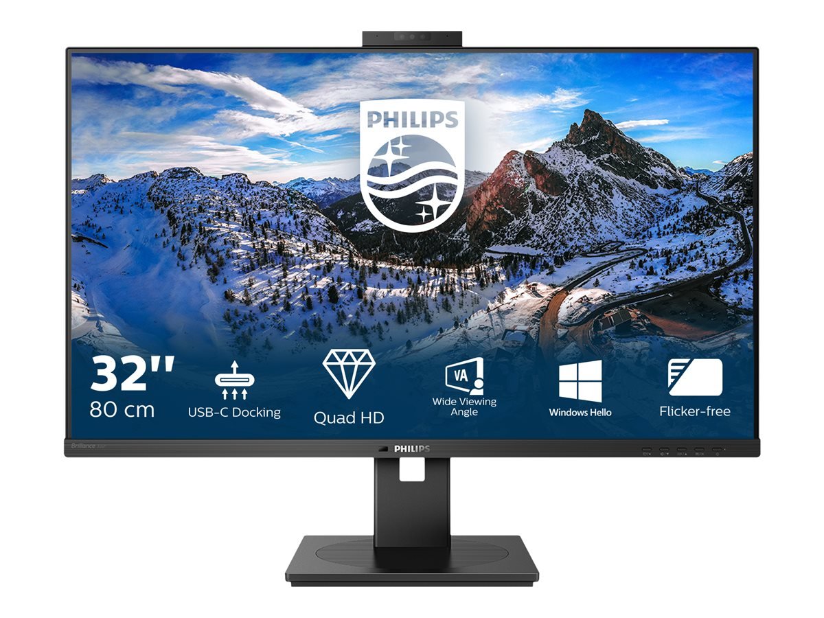 Philips Philips | LCD monitor with USB-C Dock | 326P1H/00 | 31.5 " | IPS | QHD | 16:9 | 75 Hz | 4 ms | 2560 x 1440 pixels | 350 cd/m² | HDMI ports quantity 2 | Black 326P1H/00