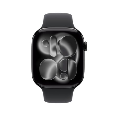 Apple Apple Watch Series 11 GPS + Cellular 46mm Jet Black Aluminium Case with Black Sport Band - M/L | Smart watch | LTPO OLED Always-On Retina | Waterproof | Jet Black MFC44ET/A