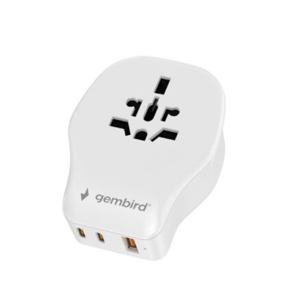 Gembird Gembird Universal travel power adapter, 20 W | TPA-1A2C20-02-W TPA-1A2C20-02-W