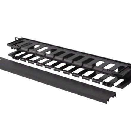 Lanberg Lanberg 19" Cable managmement 1U, Type A, Plastic | AK-1703-B | Black AK-1703-B