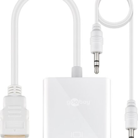Goobay Goobay | HDMI/VGA adapter, nickel plated | 51758 | White | HDMI male (type A) | VGA female (15-pin) 51758
