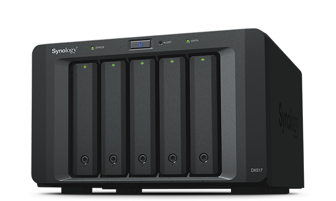 Synology Synology | Tower NAS Expansion Unit | DX517 | up to 5 HDD/SSD Hot-Swap (drives not included) | Internal AC 100-240V Universal, 50/60 Hz DX517