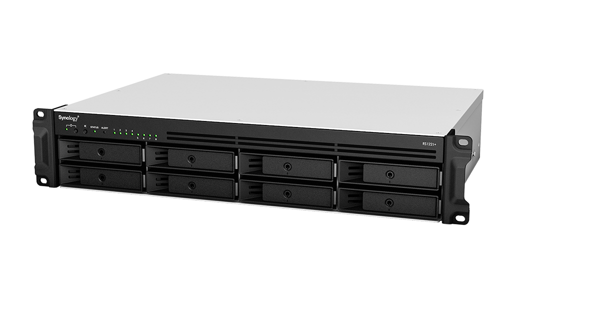 Synology Synology | Rack NAS | RS1221+ | Up to 8 HDD/SSD Hot-Swap | AMD Ryzen | Ryzen V1500B Quad Core | Processor frequency 2.2 GHz | 4 GB | DDR4 RS1221+