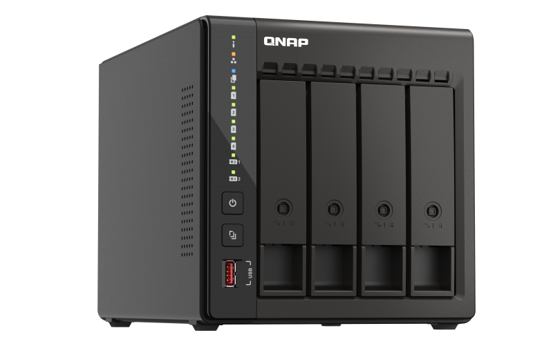 QNAP QNAP | 4-Bay desktop NAS | TS-453E-8G | Up to 4 HDD/SSD Hot-Swap | Intel Celeron | J6412 Quad-Core | Processor frequency 2.6 GHz | 8 GB TS-453E-8G