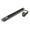 SOMI Networks SOMI Networks | 1U, 19″, 8x Schuko PDU Power Panel | PDU08SAS | Black | With Switch; No Protection; Schuko Input; Cord 1.8m PDU08SAS